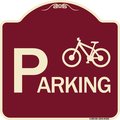 Signmission Bicycle Parking With Graphic Heavy-Gauge Aluminum Architectural Sign, 18" x 18", BU-1818-24325 A-DES-BU-1818-24325
